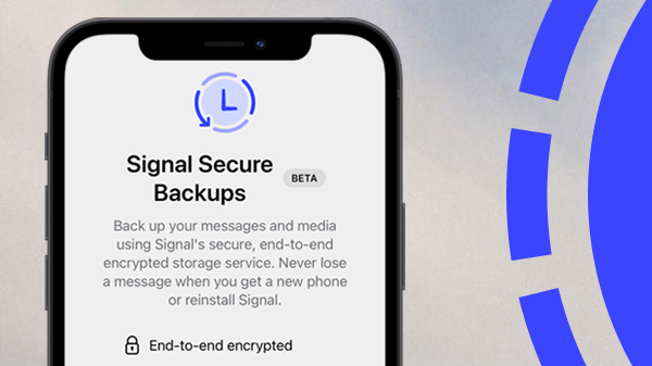 Signal start testen Signal Secure Backups op iOS
