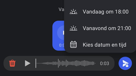 Signal update Android: vanaf nu ook spraakberichten inplannen