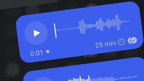 Signal update Android: nieuwe lay-out voor spraakberichten