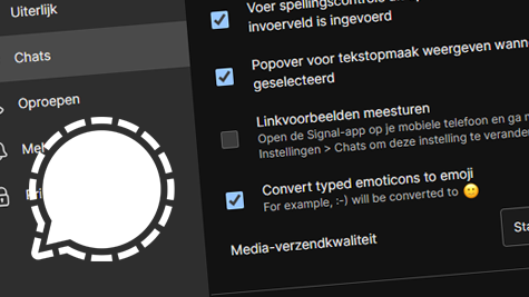 Signal update Desktop: getypte emoticons omzetten naar emoji