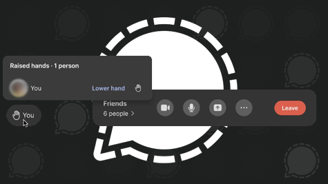 Signal update Desktop: hand opsteken en emoji-reacties tijdens groepsoproepen komt dichterbij