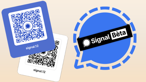 Signal App Beta Desktop QR-Code Gebruikersnamen