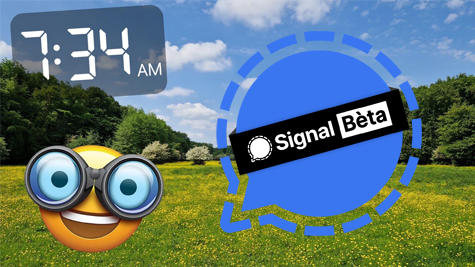 Signal update iOS: foto’s bewerken met stickers en klokken
