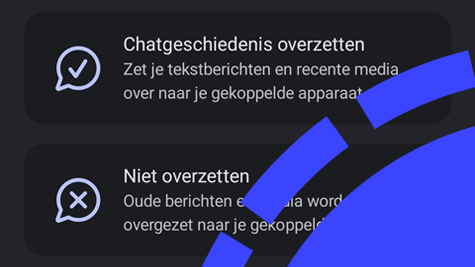 Signal test overzetten chatgeschiedenis nieuwe gekoppelde apparaten