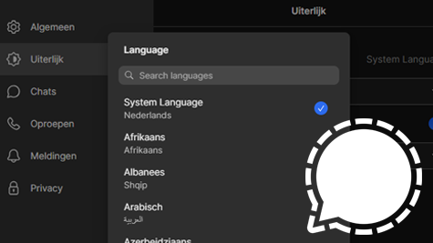 Signal update Desktop: taal aanpassen via instellingen