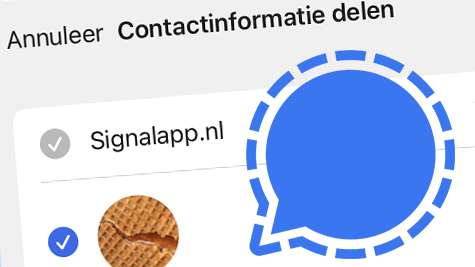 Signal update iOS: nieuwe interface voor contacten delen