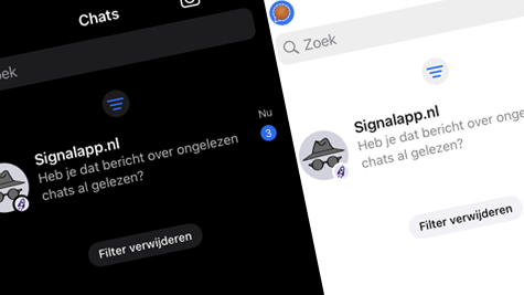 Signal update iOS: verder gewerkt aan filter voor ongelezen berichten