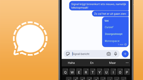 Signal App Tekstopmaak Vetgedrukt Schuin Doorgestreept Monospace