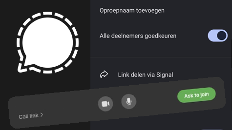 Signal Desktop update: verder gewerkt aan oproeplinks en deelnameverzoek