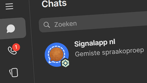 Signal update Desktop: nieuw design voor app-pictogrambadge