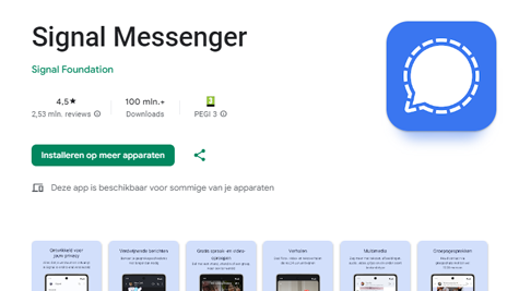 ‘Signal – privéberichtenapp’ voortaan ‘Signal Messenger’ in Nederlandstalige app stores