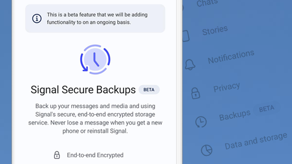 Signal beveiligde back-ups: wat weten we al?