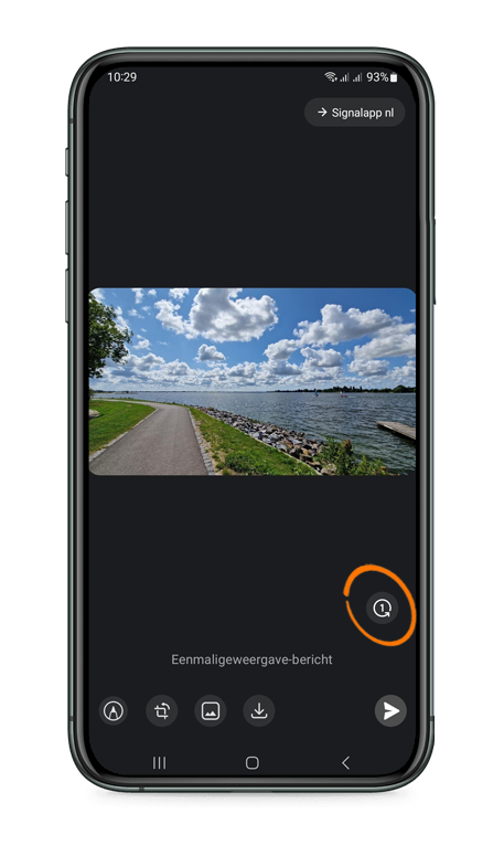 Signal App Eenmalige Weergave Afbeeldingen en Foto's