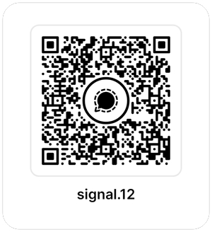 Voorbeeld witte QR-code voor gebruikersnamen in Signal